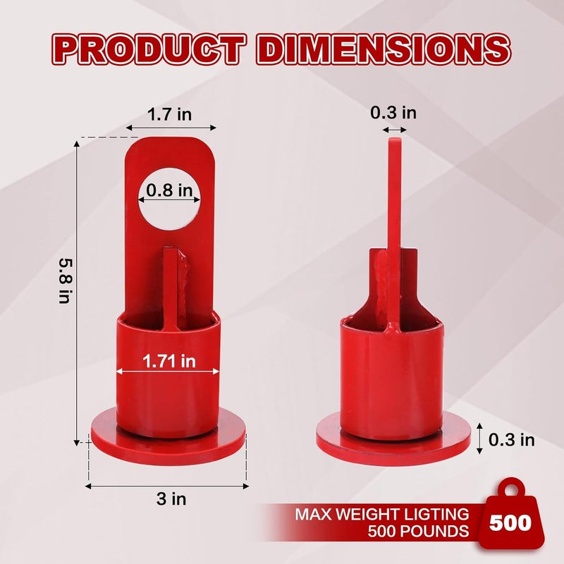 TNCZHYLX 5th Wheel Lifting Hook Wheel Hitch Trailer 5th Wheel Lifting Bracket Replace #6100, Weight Capacity of 500 Lbs - Great for Trucks and Trailers, Easy to Install (Red) - Image 5
